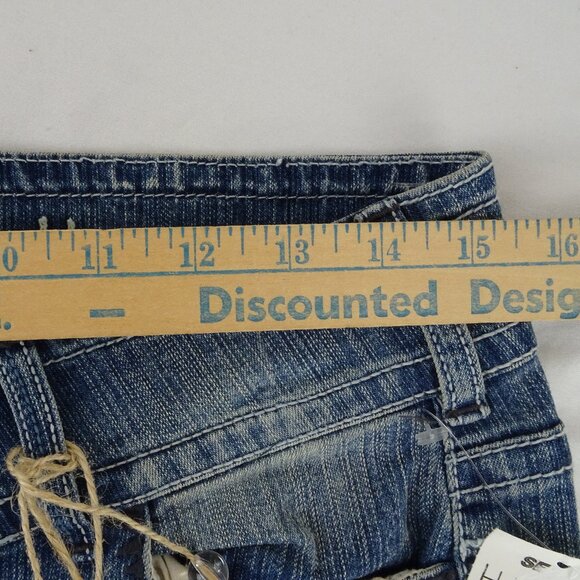 Y2K Vintage Sears Industrial Cotton Fit & Flare Juniors Jeans Size 9 - Picture 7 of 9